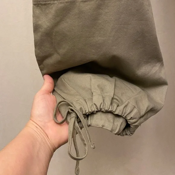 Abercrombie XL Cargo Relaxed Jogger Pants Women’s Tan Beige Cotton Lyocell - Picture 7 of 12